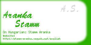 aranka stamm business card